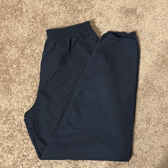 Port and Company Black Sweatpants Elastic Waist Comfort - Picture 1 of 5